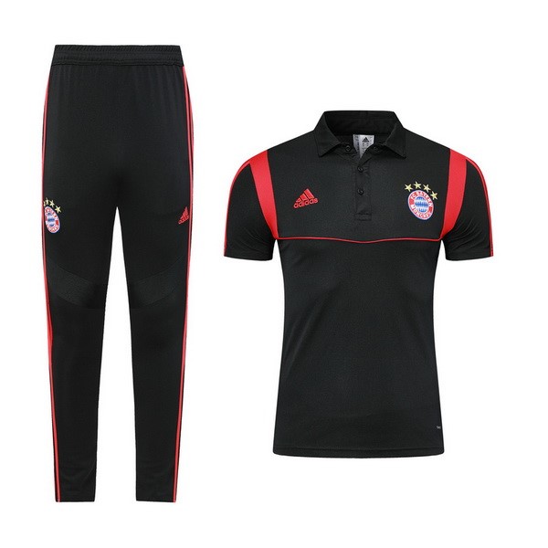 Polo Conjunto Completo Bayern Munich 2019/20 Negro Rojo